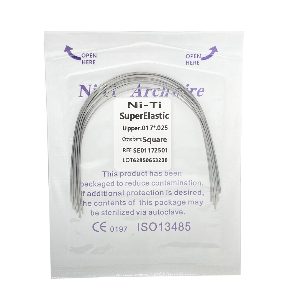 100PCS Dental Orthodontic Niti Arch Wire Rectangular Round Natural Upper Lower