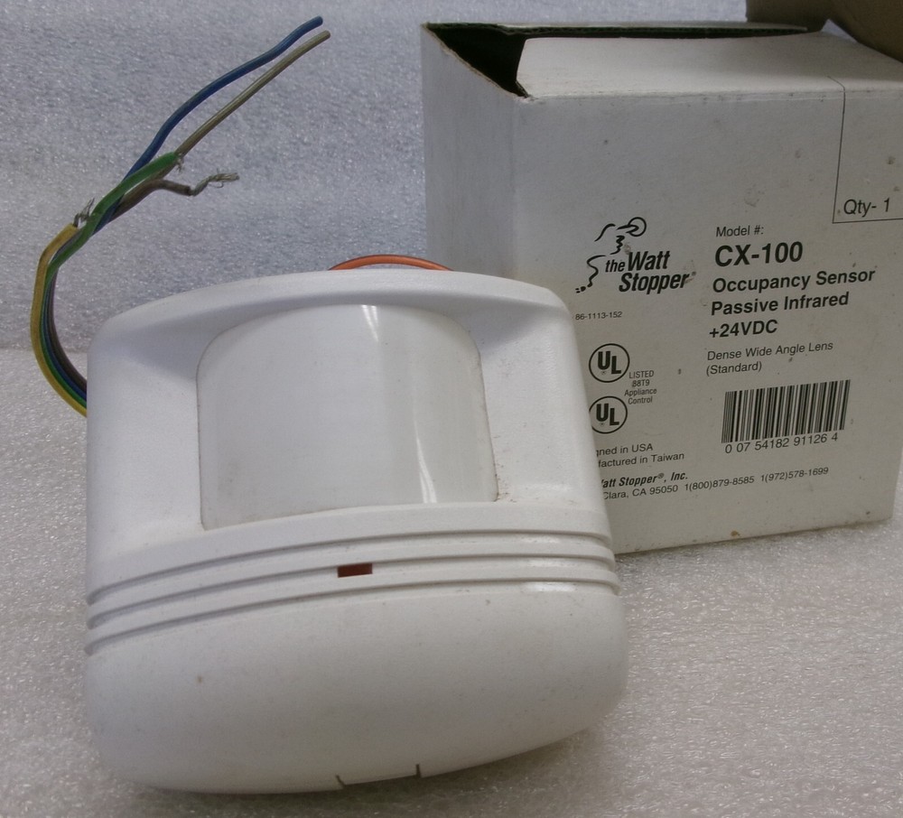 SENSOR ONLY CX-100 Wattstopper Occupancy Sensor Passive Infrared +24VDC #LOS39