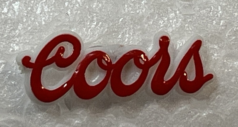 Vintage Coors Logo Plastic Pinback Button Pin