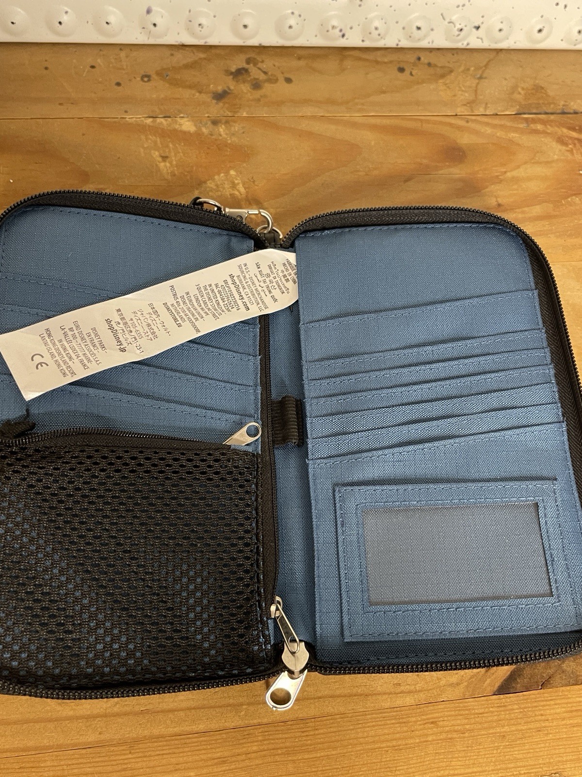 Disney Parks Blue Teal Mickey Mouse All-Time Classic Wristlet Wrist Wallet