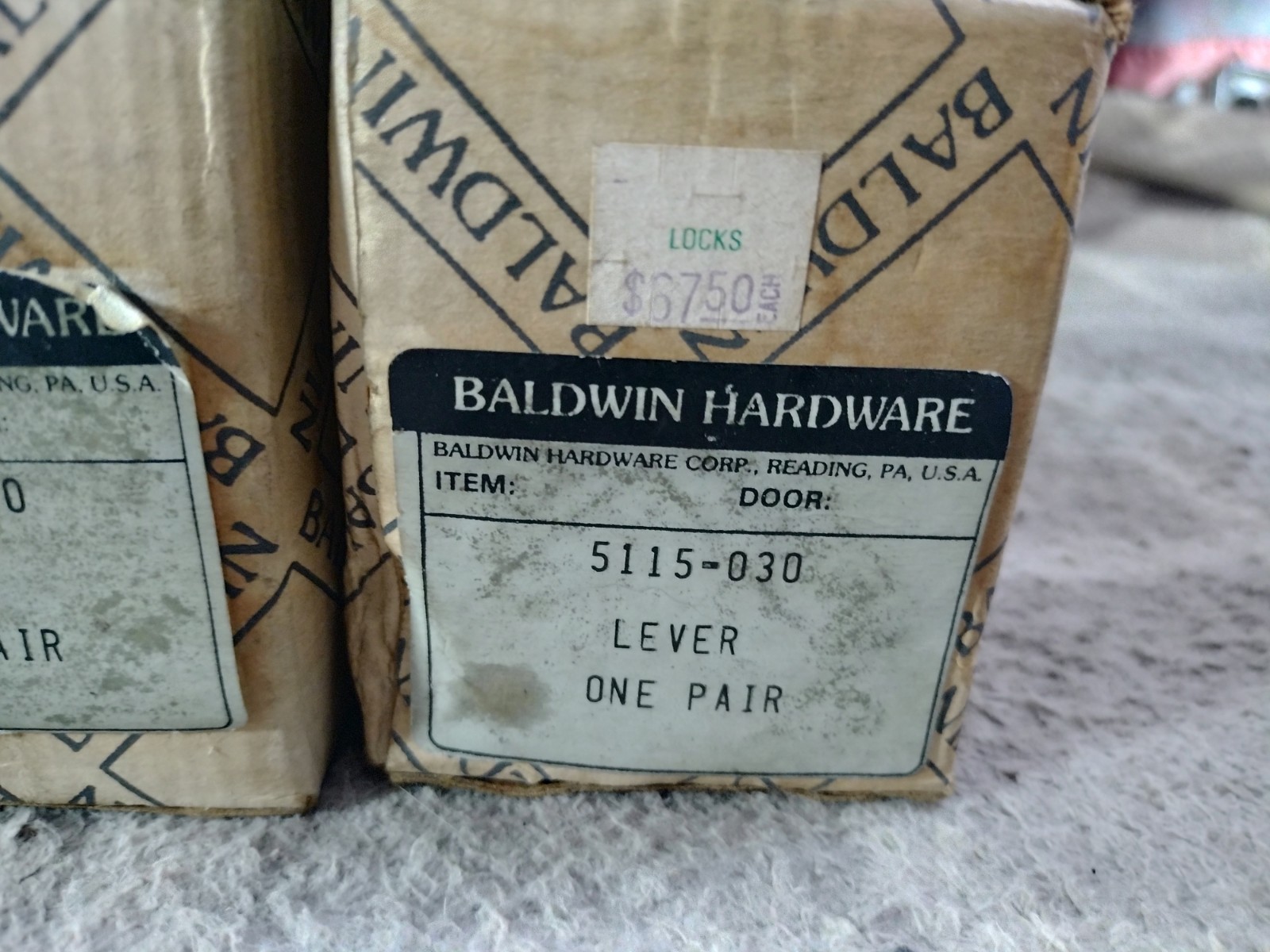 Lot Of Vintage New Old Stock BALDWIN Door HARDWARE Handles Ring Escutcheons