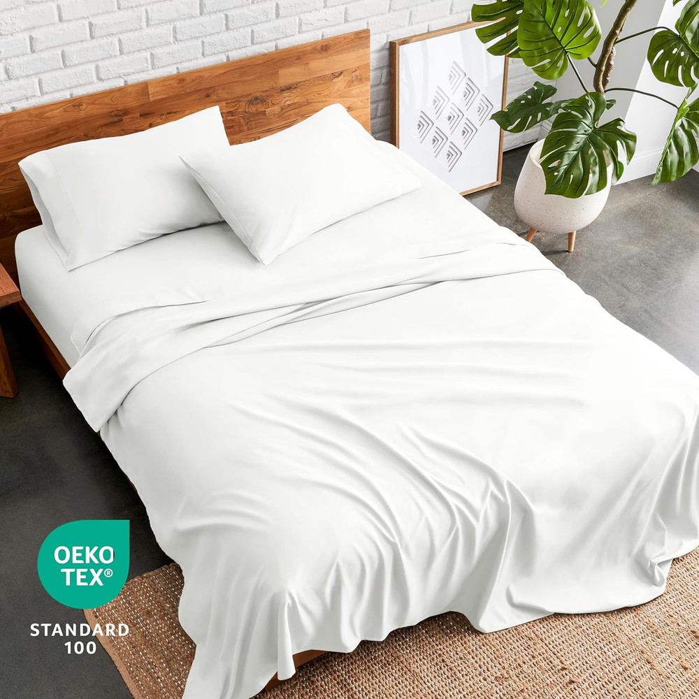 Luxury Split Head Flex King Sheet Set - Deep Pocket Microfiber, Cream