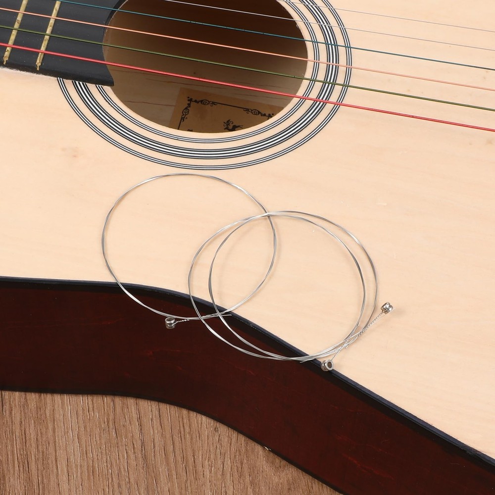 5 Pack High E String Acoustic Guitar, Guitar Strings Bright Silver