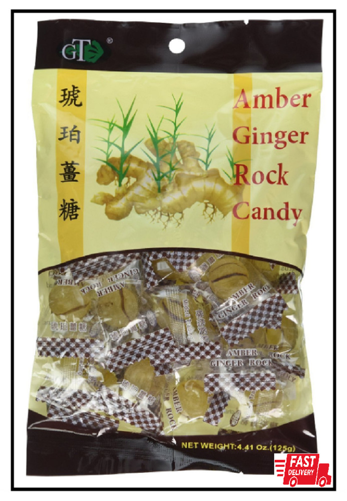 Amber Ginger Rock Candy 8-Pack