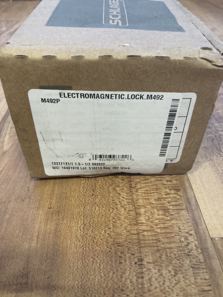 Schlage M492 12/24 Volt 1500 lbs. Electromagnetic Lock Max Security Lock