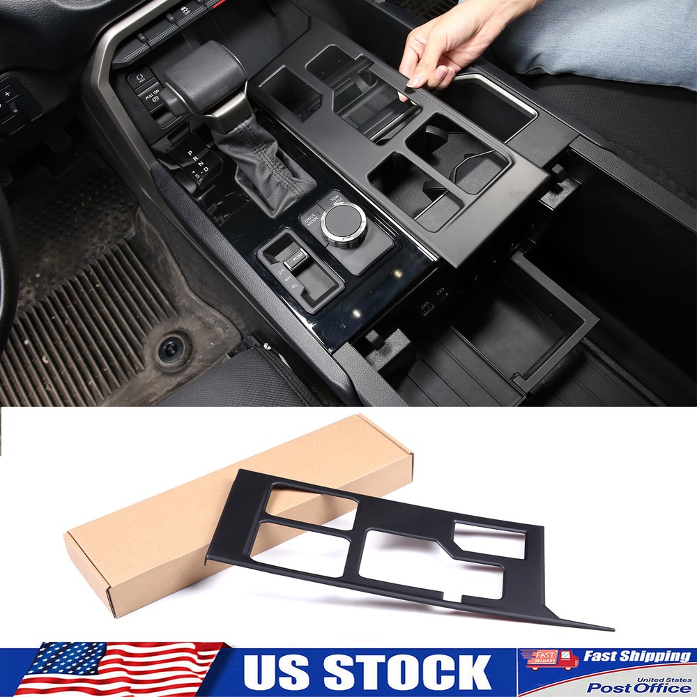Fits 2022-2025 Tundra Center Console Gear Shift Box Panel Matte Black Trim Cover