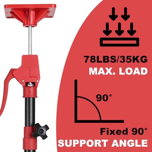 Cabinet Jack Support Pole, 19.7" to 45.3" Third Hand Tools 19.7"-45.3" | 2PC