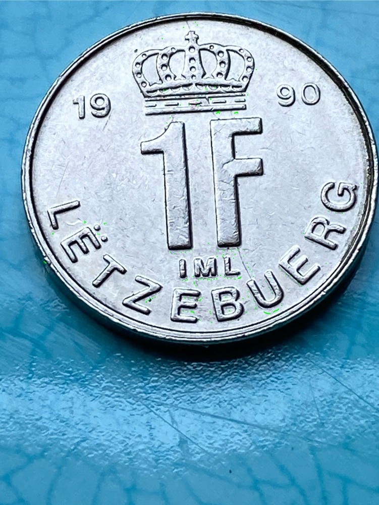 1990 Luxembourg 1 Franc Multi-Die Crack Errors