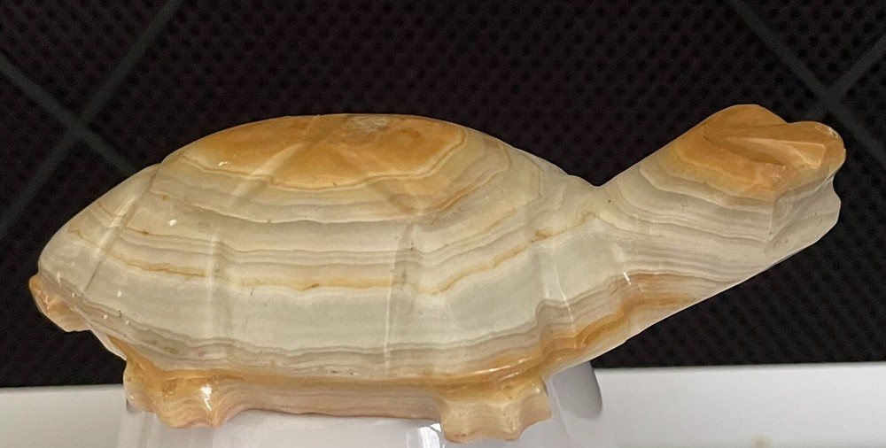 4”Agate/Onyx Turtle Shaped Paperweight