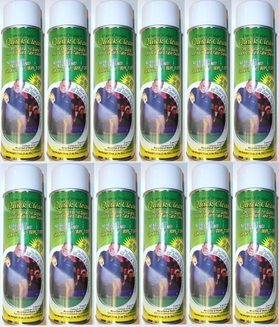 12 Quick Clean Cans - Pool Table Felt Cleaner - One Full Case - Easy To Use