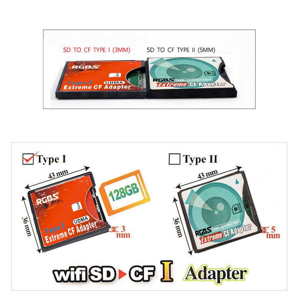 Extreme High-Speed SD SDHC SDXC to Compact Flash CF Type I Adapter For 16/32/64G