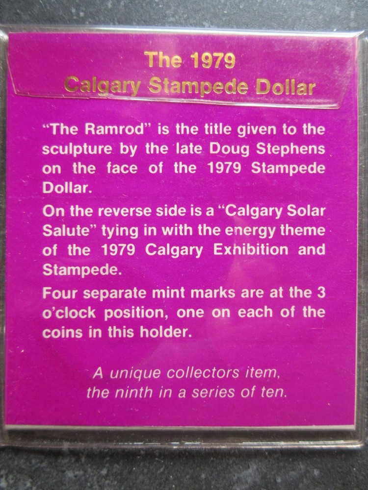 1979 Calgary Stampede Four Mint Mark Dollar Set