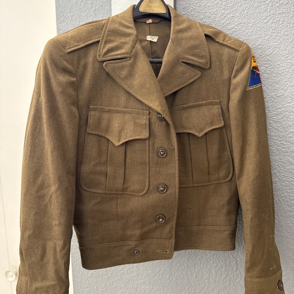 VTG WWII US Army Air Force Wool Field Jacket 36s Training Command Patch 13th Arm