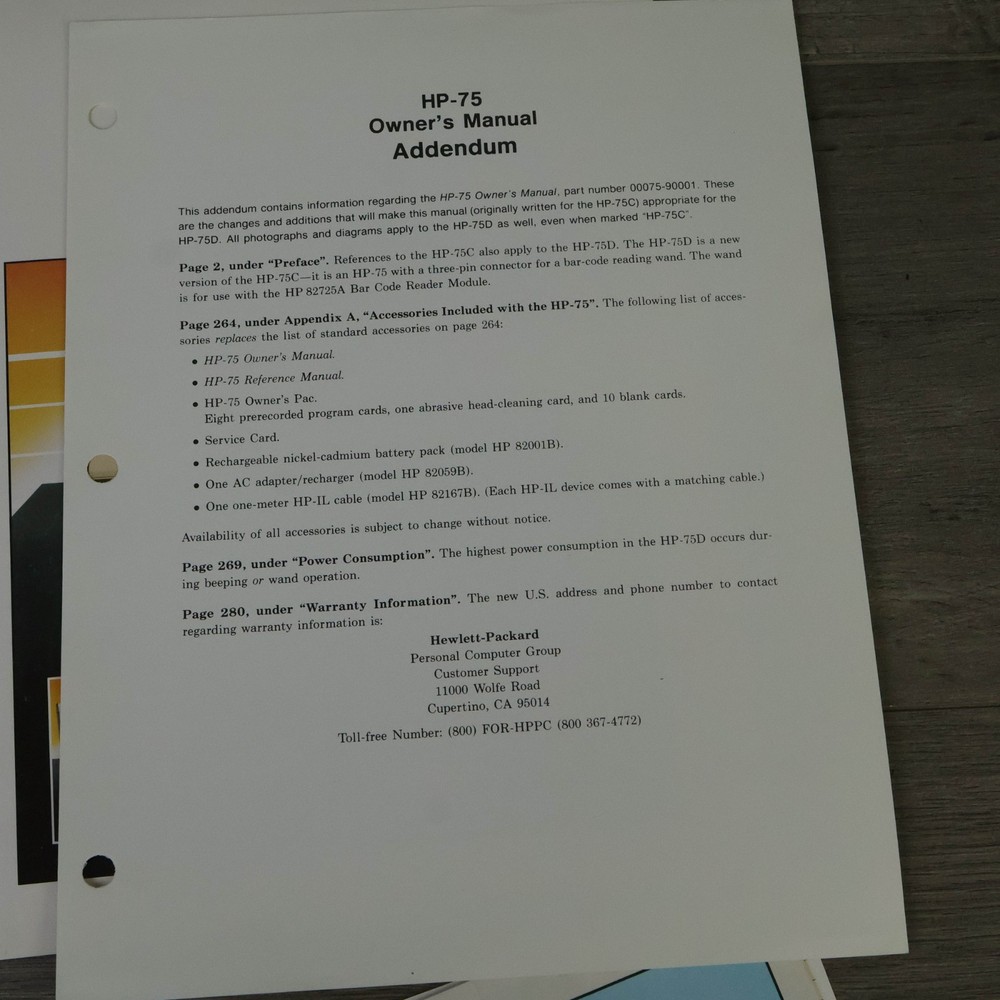 HP-75D Handheld Computer VTG Hewlett Packard EXCELLENT In Box Complete Bundle