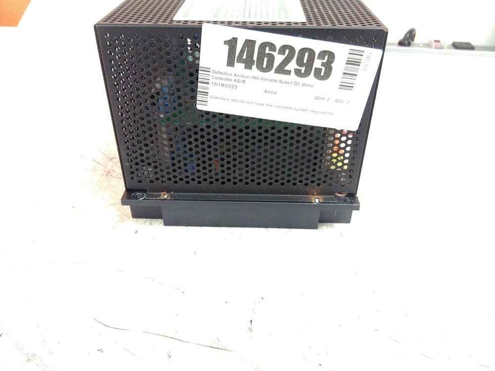 Defective Acrison 060 Variable Speed DC Motor Controller AS-IS
