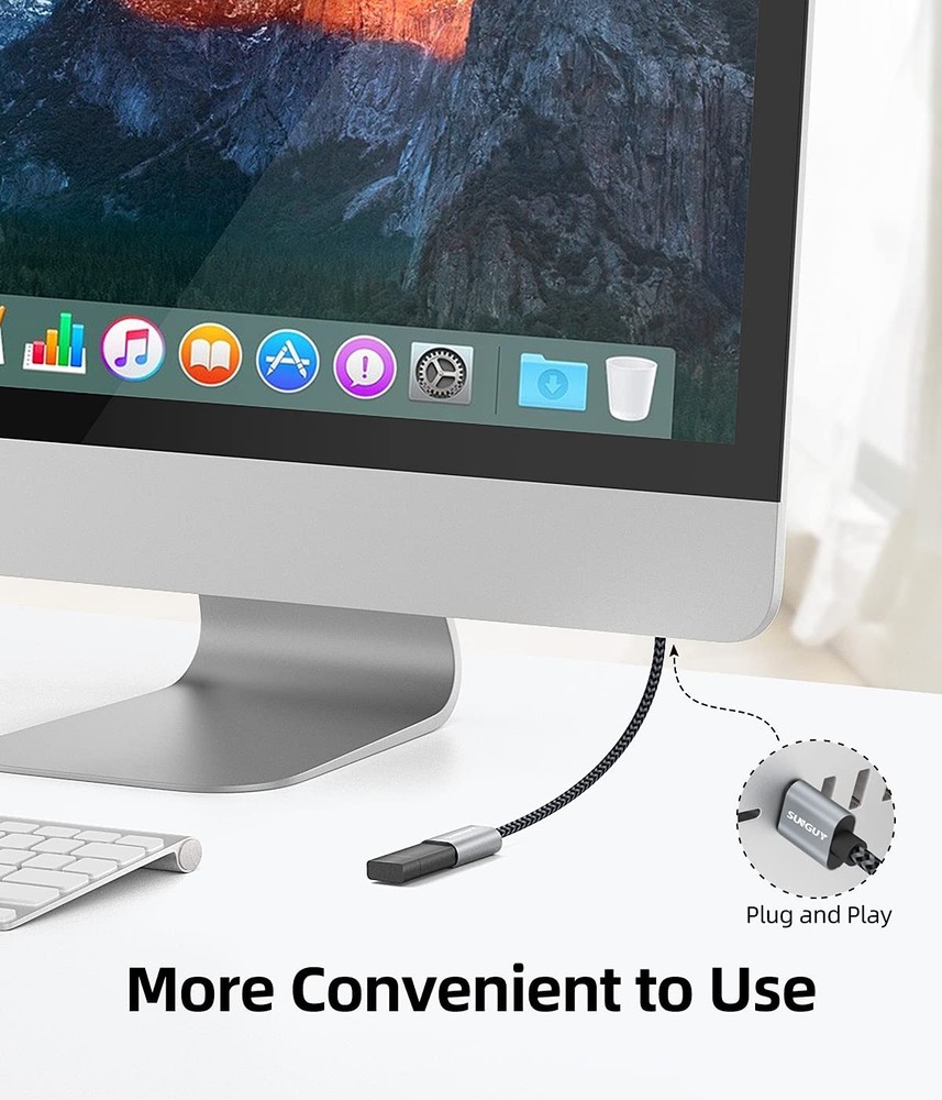SUNGUY 5Gbps USB Extension Cable, 5FT High Speed USB 3.0 Extension Cable Type A