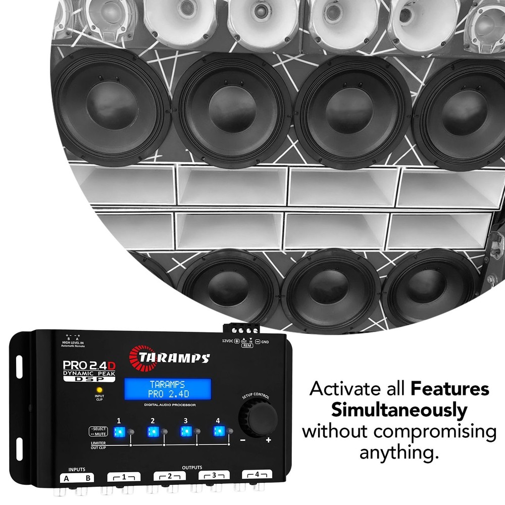 Taramps Pro 2.4D Dynamic Peak DSP Crossover Full Digital Signal Processor