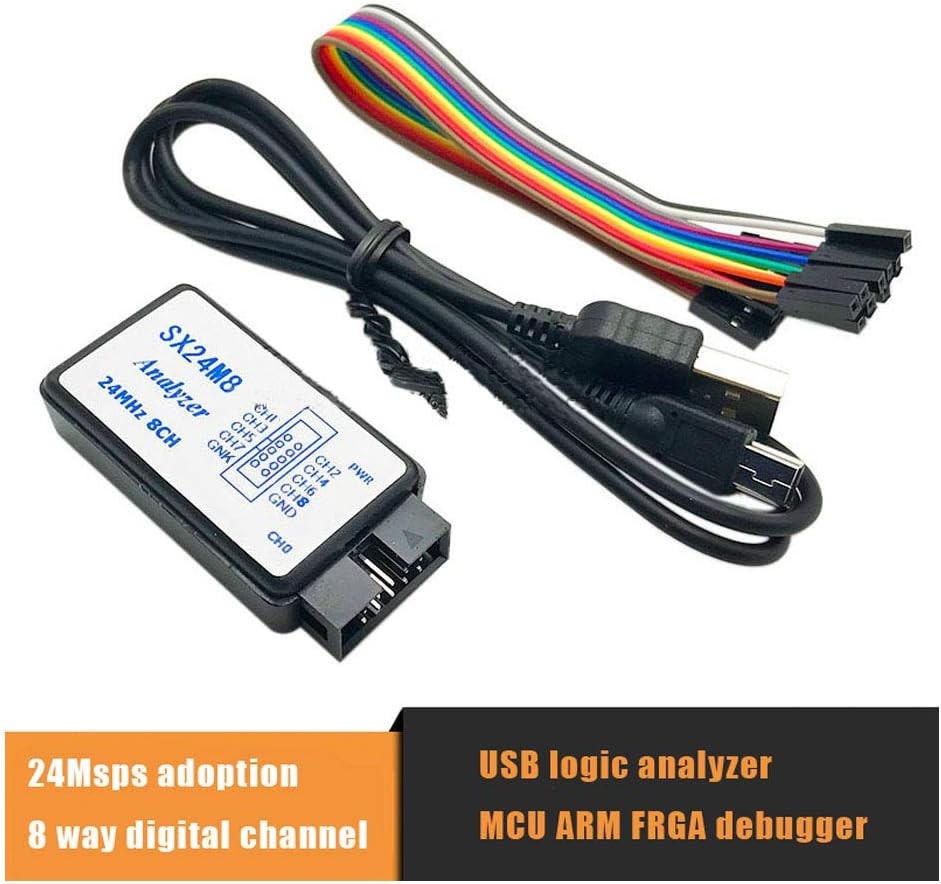 1Set USB Logic Analyzer Device Set Cable 24MHz 8CH 8 Channel UART...