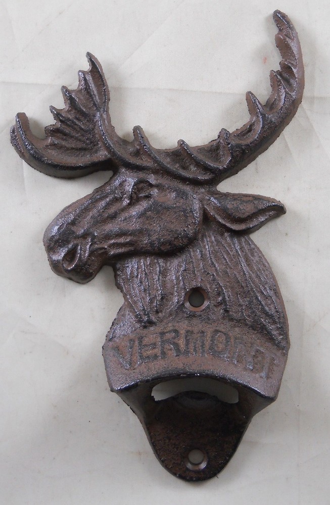 Cast Iron Wall Mounted Moose Bottle Opener