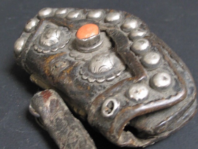Antique Leather Purse From Tibet