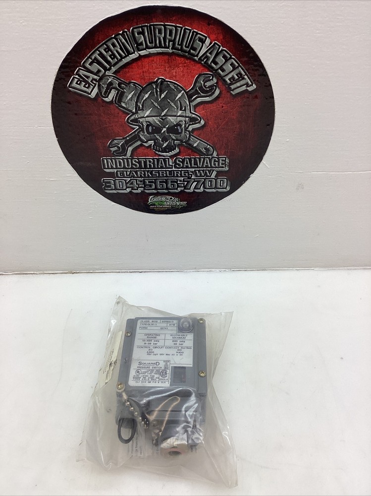 Square D Pressure Switch W/ Pilot Light 9012 GLW-1 NEW
