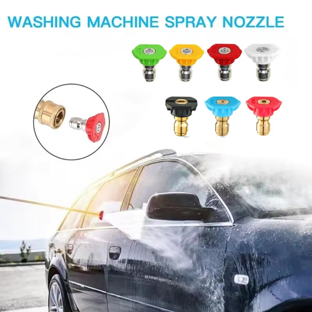 7 Nozzle Tip Pressure Washer Spray Quick Connect Pivot Adapter Coupler 5 Angle