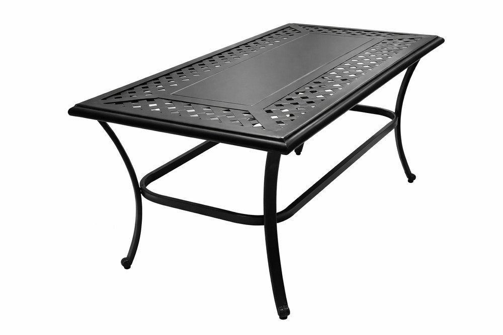 Hampton Bay Fall River 40" Rectangular Patio Coffee Table Steel Dark Brown New