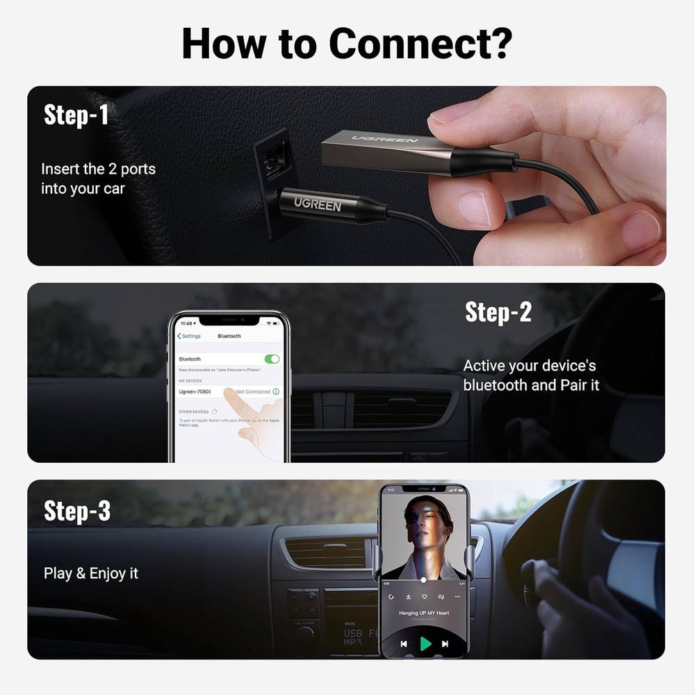 Transform Your Car with Bluetooth 6.0 Adapter - Enjoy Music & Calls Hands-Free