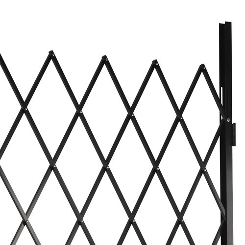 Folding Security Gate Wall Mount Single Folding Door Scissor Gate 7.2ft x 6.5ft