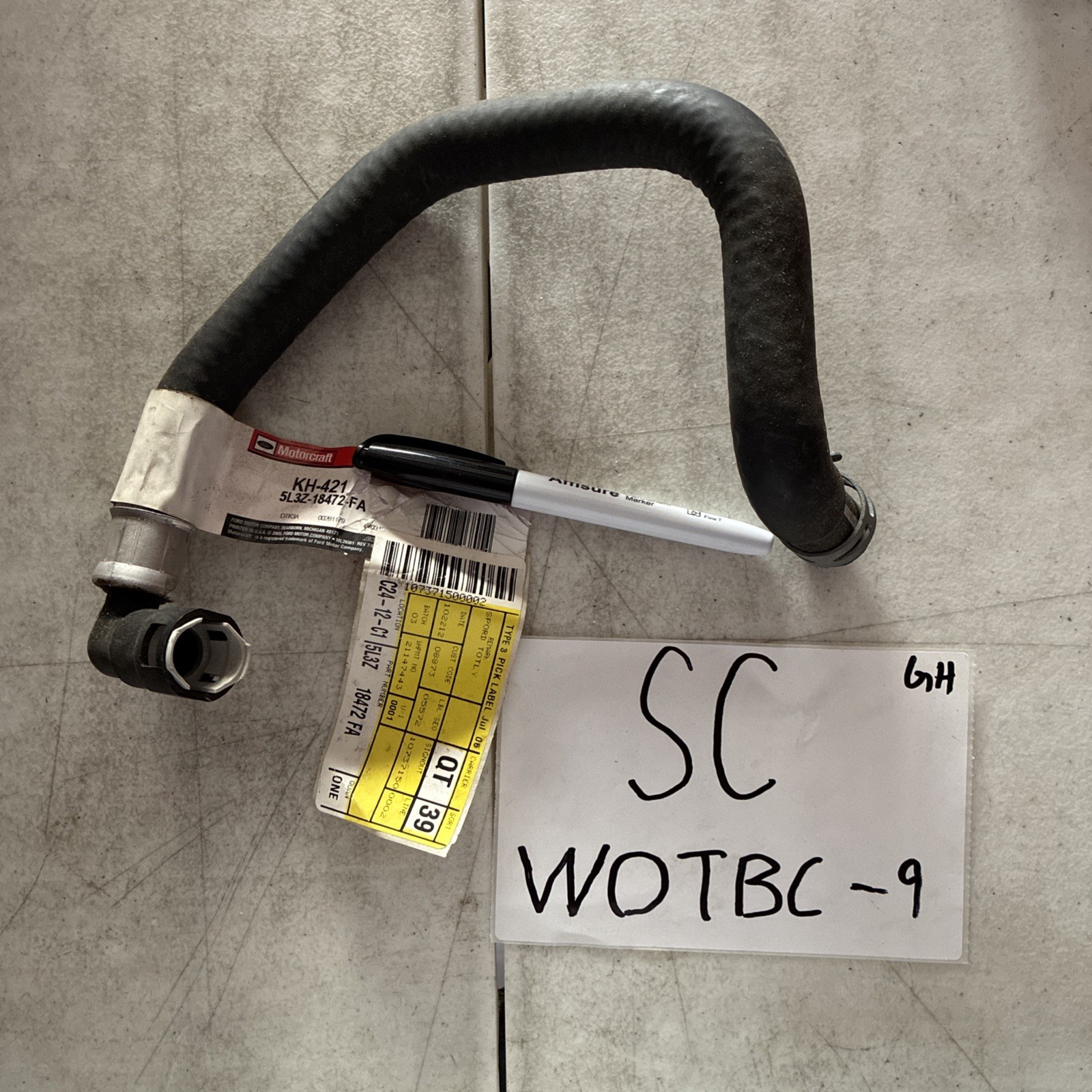 Motorcraft KH421 HVAC Heater Hose