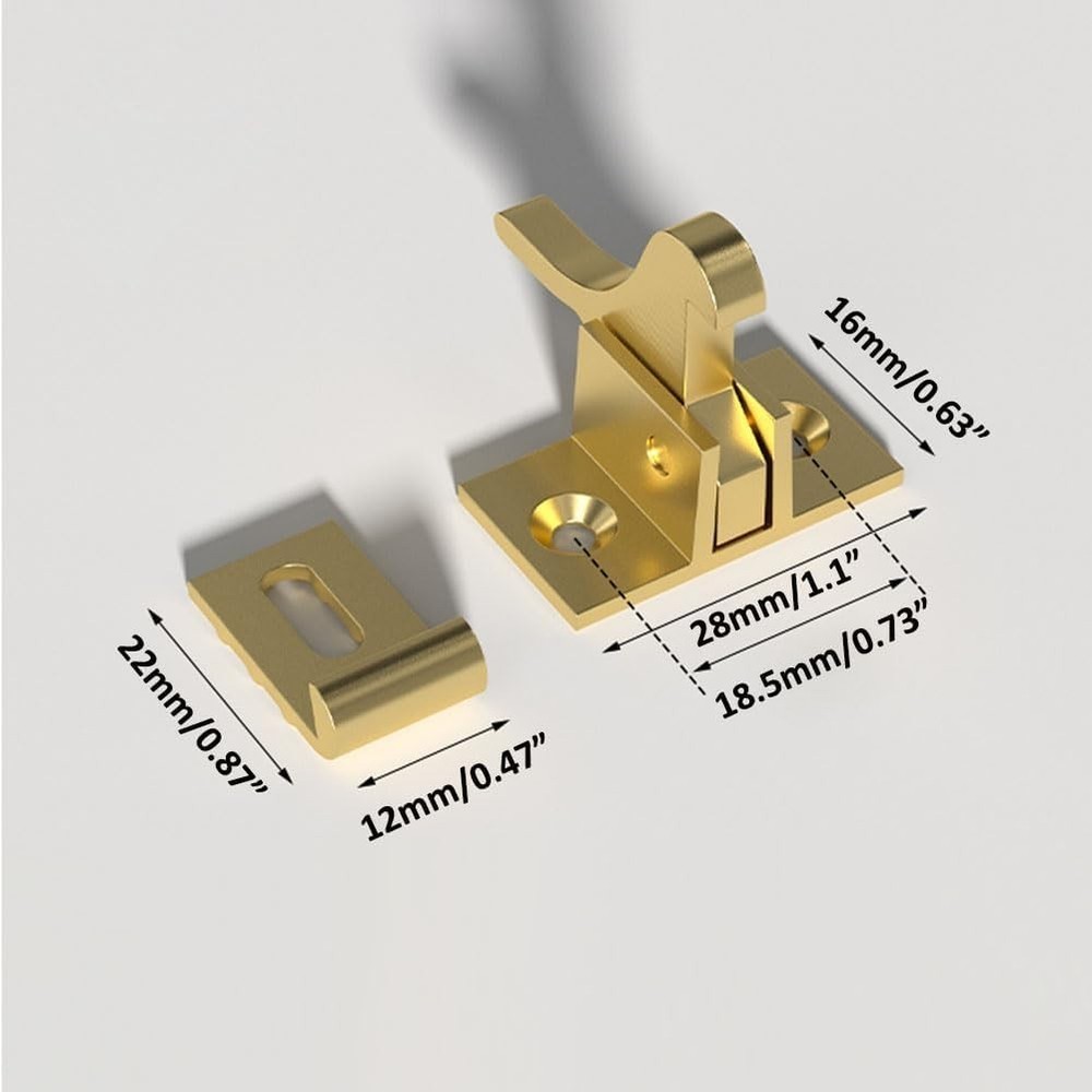Durable Solid Brass Elbow Latch Pack – Ideal for Windows & Cabinet Doors (8 pcs)