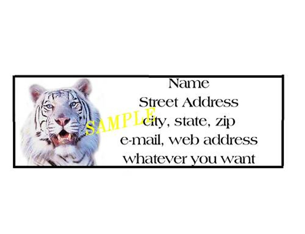 TIGER ADDRESS LABELS COOL!!! #9