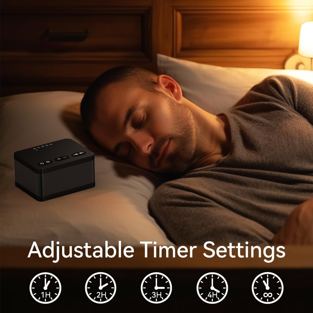 30 Sound White Noise Machine - Portable Sleep Aid with Memory & Timer Functions