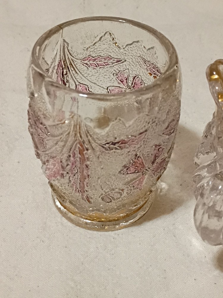 Two Early American Pattern Glass Toothpick Holders A8