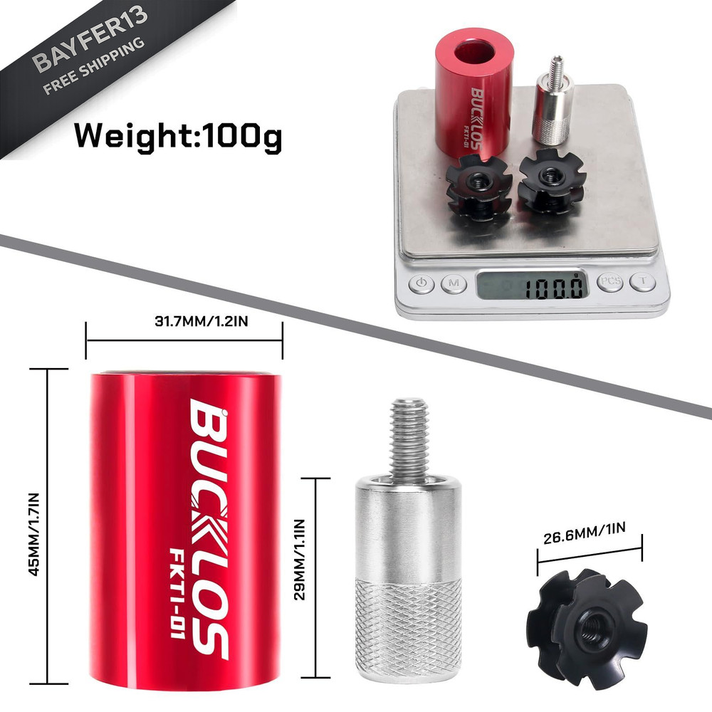 BUCKLOS Bike Fork Star Nut Setting Install Tool with Introductory Version
