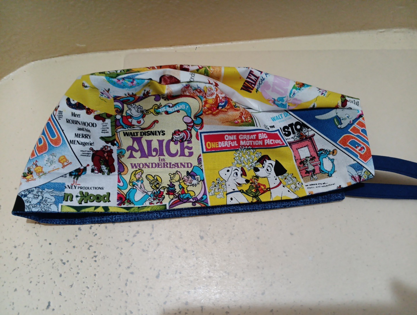 Disney Book Covers Men's Skull/Chemo Surgical Scrub Hat/Cap Handmade