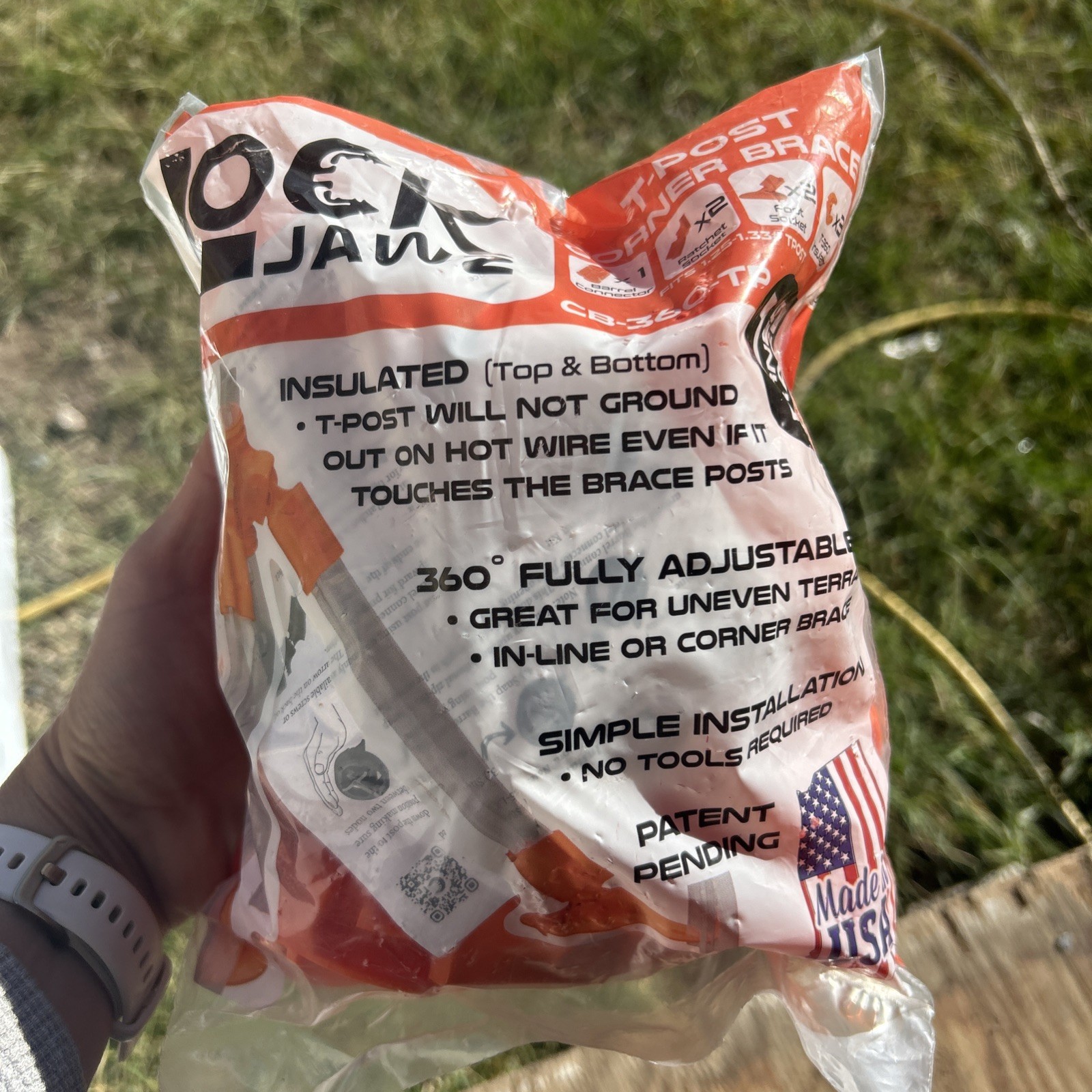 Lock Jawz T-Post Corner Brace Kit, CB-360-TP