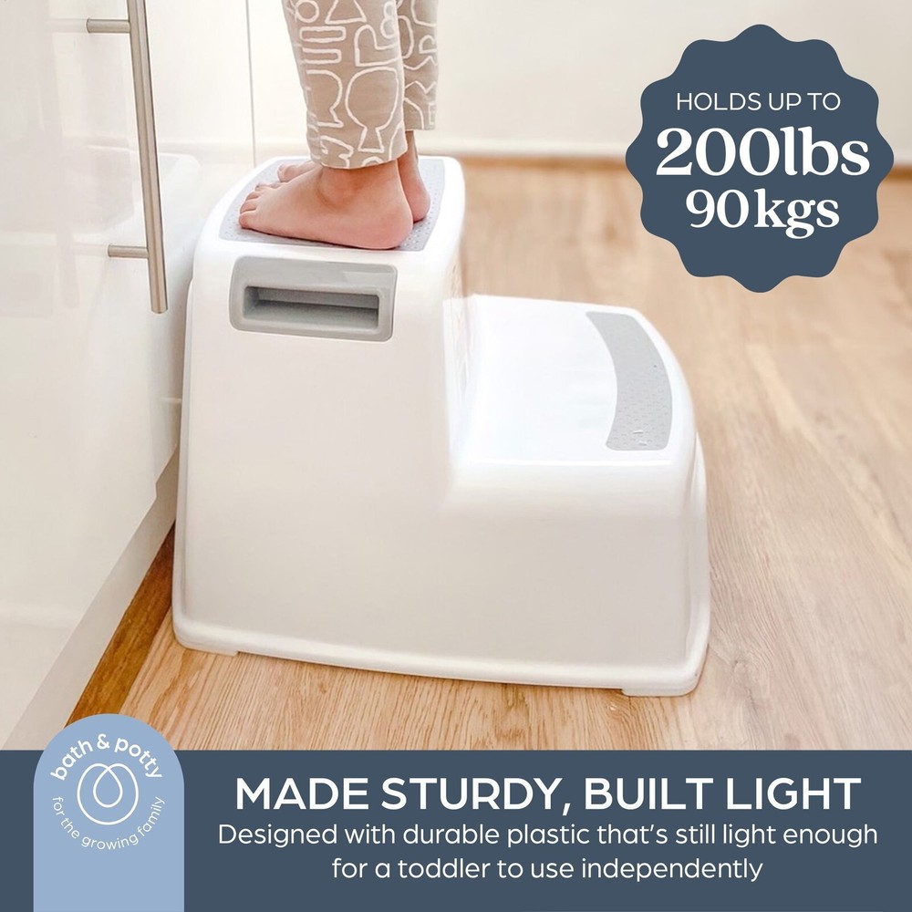 2-Up Step Stool Non-slip Base Lightweight Portable for Sink Kitchen Counters