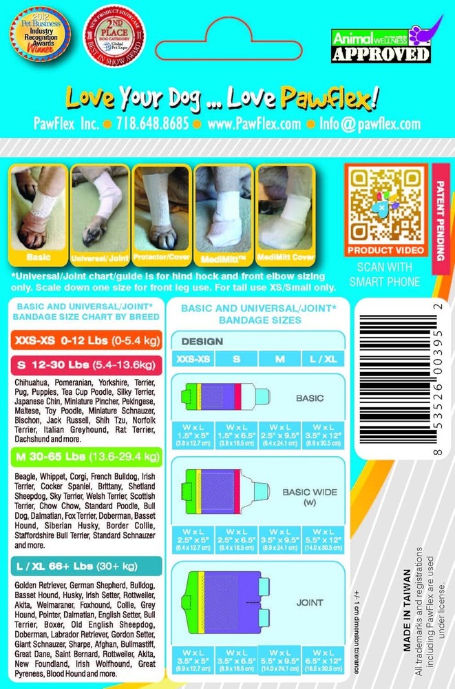 PawFlex Bandages for Pets - Joint Universal / Medimitt / Basic / Cover / Sleeve