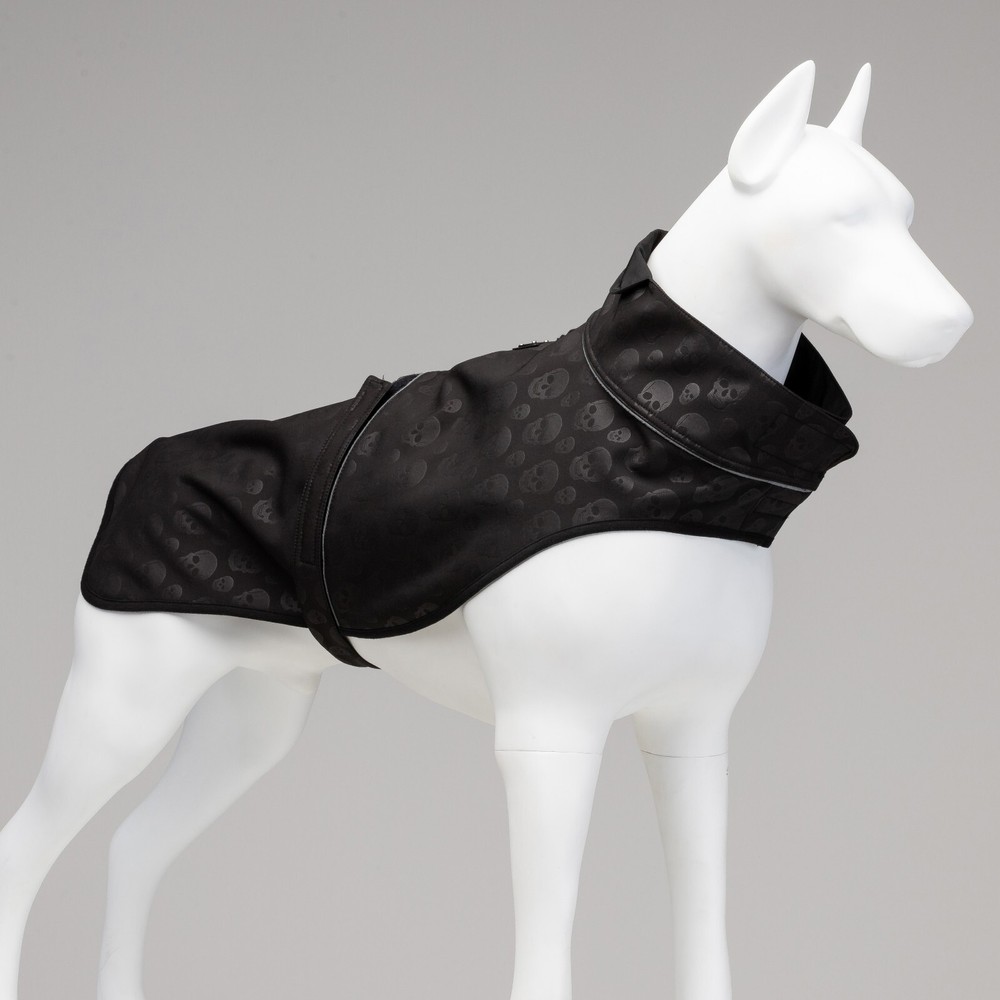 DOG SOFTSHELL BLACK SKULL RAINCOAT