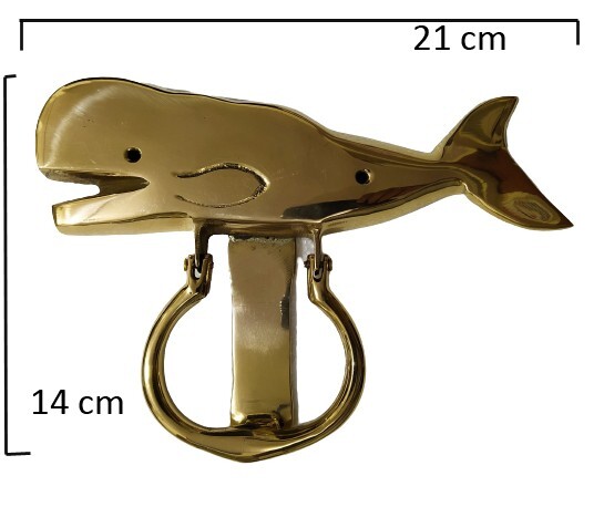 Decorative Brass Whale Door Knocker Solid Brass Fish
