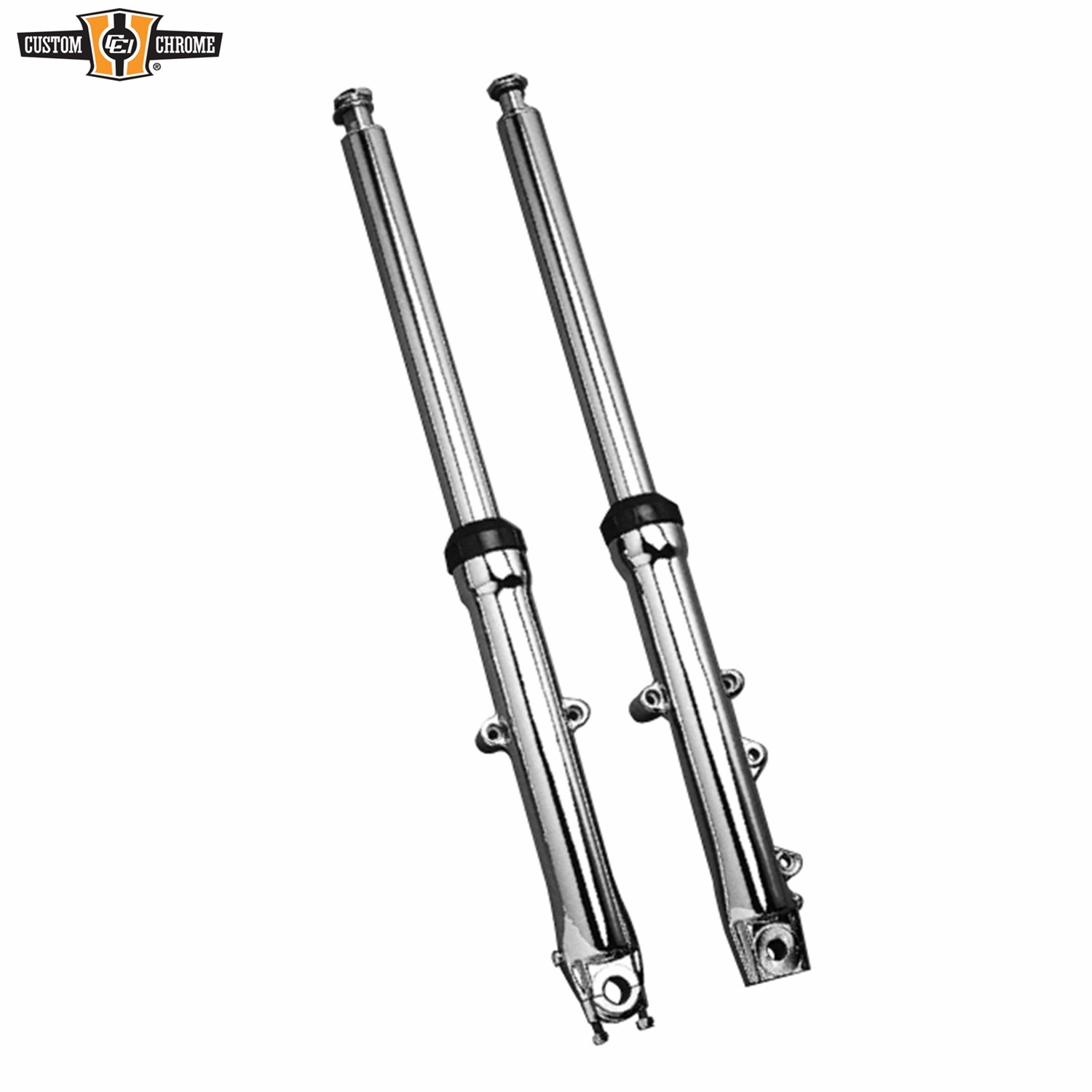 Chrome Fork Tube Assembly Sliders 41mm Single Disc Fit For Harley FLST 1986-1999