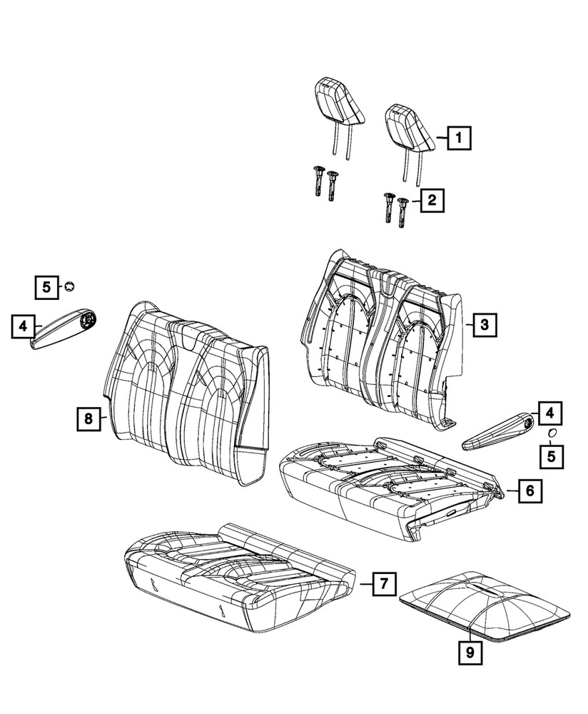 Genuine Mopar Armrest Plug 5RT10DX9AB