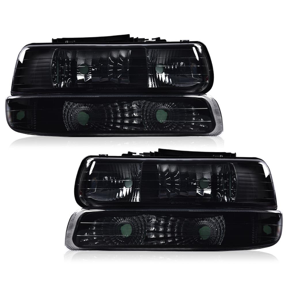 Headlights Assembly, Compatible with 1999-2002 Chevy Silverado