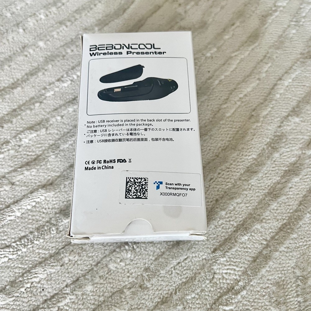 Wireless Presenter w/ Laser For Powerpoint On Mac Or Windows Plug & Play USB