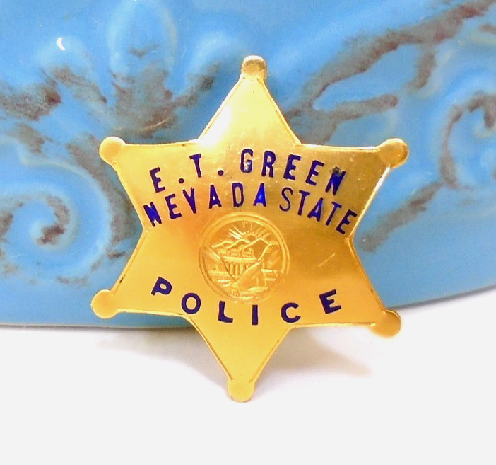 Obsolete Nevada State Police Geo. Schenck Los Angeles Collector Mini Badge