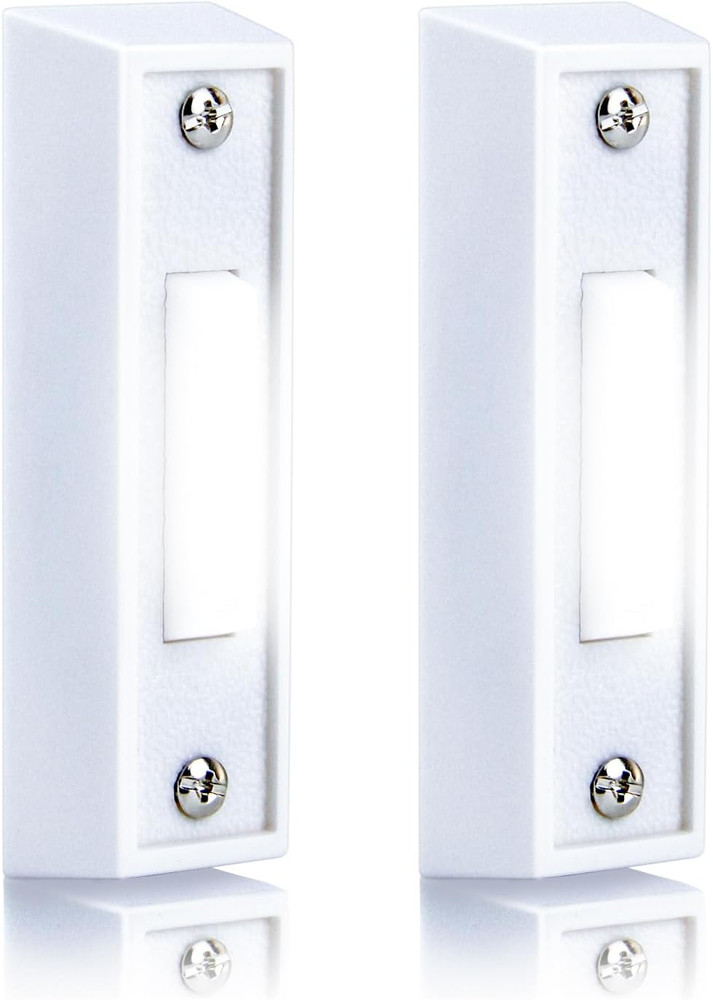 Lighted Wired Doorbell Button LED Wall Mount Low Voltage Switch with Screws