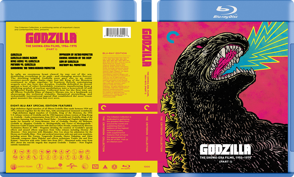 Godzilla Showa-era Collection - Custom Blu-ray Covers W/ Empty Case (No Discs)