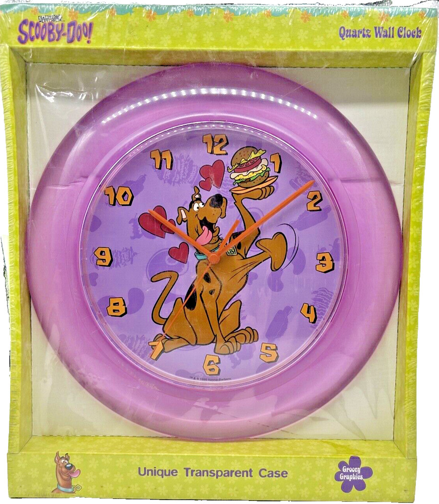 New Round Purple Scooby-Doo with Burger Clock