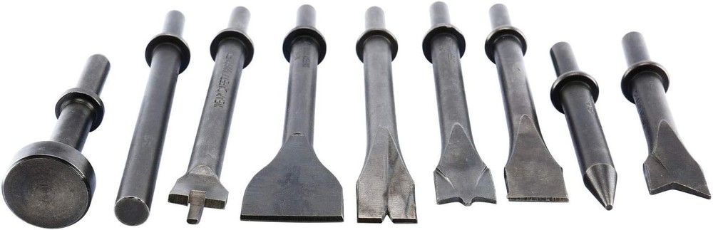 Pneumatic Chisel Set 9pcs Air Hammer Punch Chipping Bits Tool